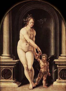 GOSSAERT, Jan (Mabuse) Venus and Cupid Germany oil painting art